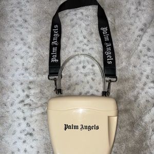 Authentic Palm Angels Beige Padlock Bag